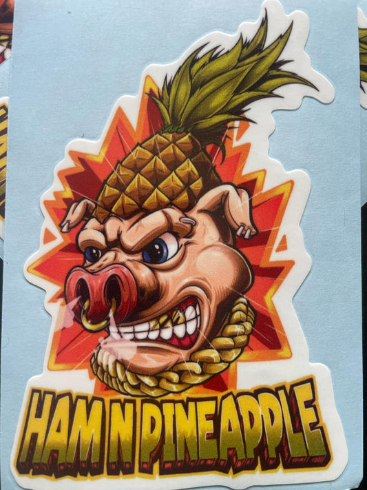 Ham N Pineapple Sticker