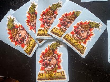 Ham N Pineapple Sticker
